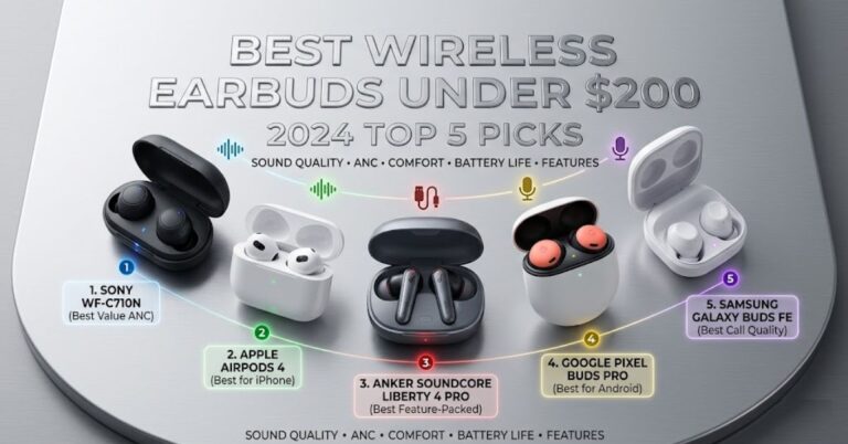 Best Wireless Earbuds Under 200 Dollars 2024: Top 5 Picks